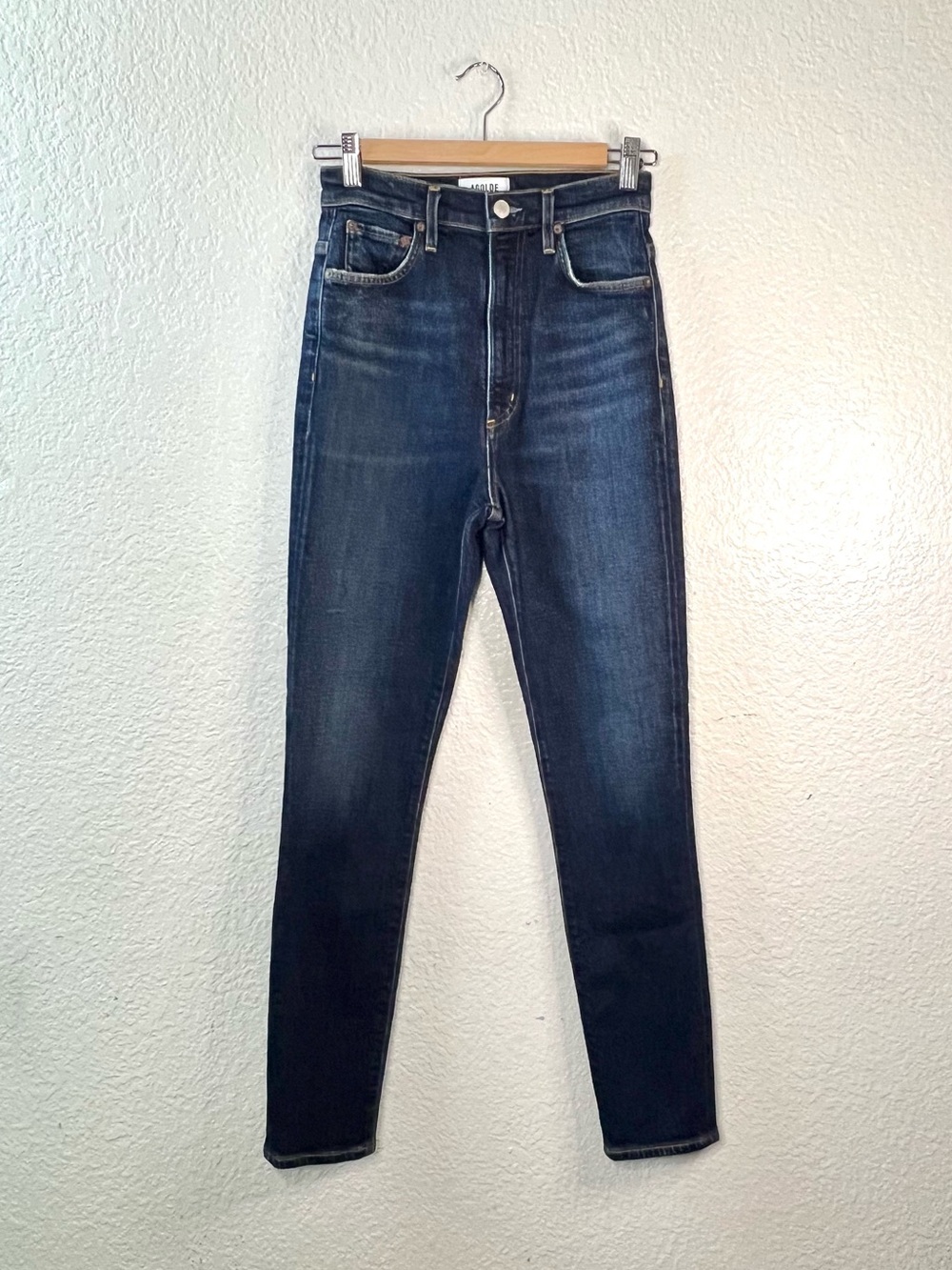 AGOLDE Pinch Waist High Rise Straight Leg Jeans Dark Wash Women’s Denim size 24